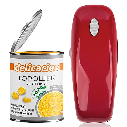 Electric Can Opener, One Touch Button Can Opener for Almost Size Cans, Automatic Cutting Design Smooth Edge, Friendly for Left Hands and Arthriti