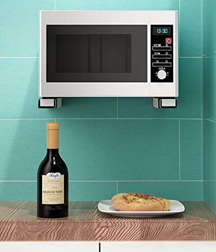 Eidoct 304 Stainless Steel Microwave Mount Bracket, Retrackable Foldable Microwave Oven Wall Mounted Stand Holder Rack Bracket for Home Kitchen A