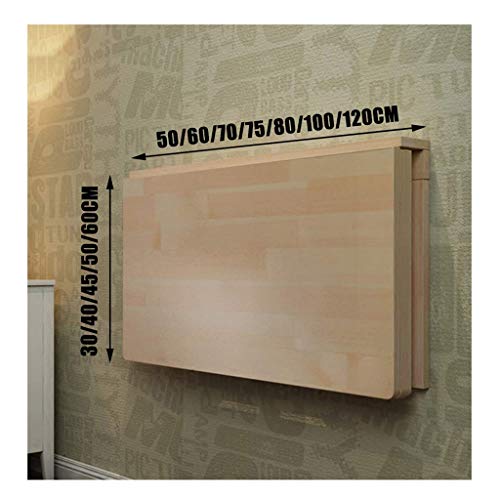 MYYINGELE Simple Household Folding Table, Wall-Mounted Dining Table, Home Office Children Study Desk, Small Square Table With 2 Brackets, Writing