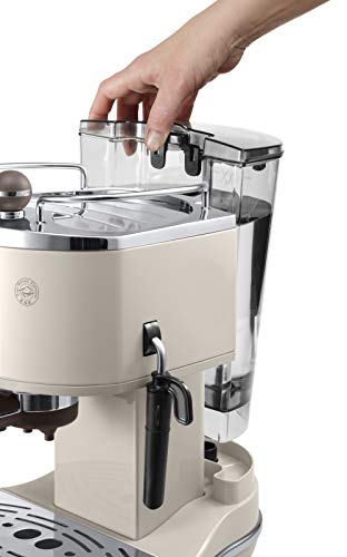 De'Longhi Vintage Icona Traditional Barista Pump Espresso Machine, Coffee and Cappuccino Maker, ECOV311BG, 1.4 liters, Cream