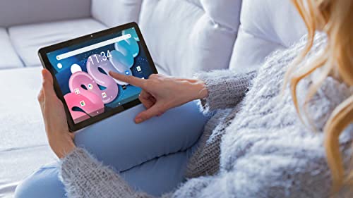 SPC Gravity 3-10.35 Inch Tablet with PureGlass Display, 64GB Expandable Memory, 4GB RAM, 2 Speakers, WiFi, 6,000 mAh Battery, Android 11 - Black