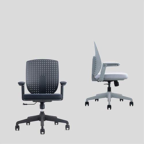 LEIGE Office Computer Desk Chairs for Home, Ergonomic Mid Back Fabric Mesh Swivel Office Chair with Lumbar Support (Color : Gray)