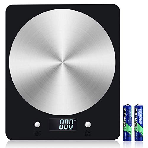 Diyife Digital Kitchen Scale, 11lb/5kg Electronic Cooking Food Scale with LCD Display Stainless Steel Platform Weighing Scale Baking & Cooking Sc