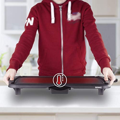 Duronic Teppanyaki Grill GP20 | Large Non-Stick Electric Griddle | 52x27cm Countertop Breakfast Hotplate | 2000W Indoor BBQ for Dinner Parties |