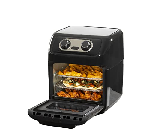 Daewoo Manual Air Fryer, Healthy Halogen For Baking, Roasting And Grilling, Cook Flavourful Food Without The Oil, 60 Minute Timer, All Round View
