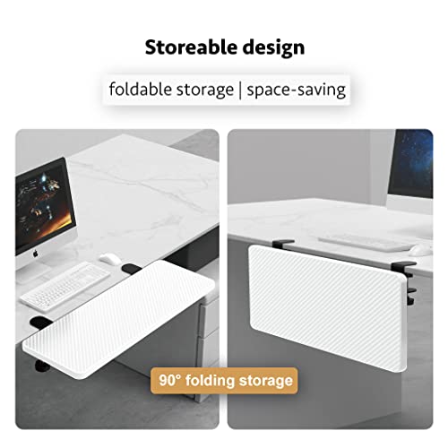HONJIE Computer Desk Extension Board, Suitable for Office desks, Sturdy Mouse arm Support, Computer Desk Extender, Suitable for Home and Office (