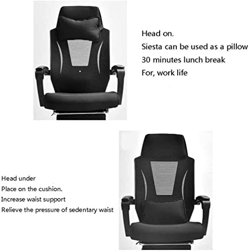 n/a Home Reclining Office Chair Capacity Ergonomic Computer Mesh Recliner Executive Swivel Office Desk Chair Task Chair (Color : White)