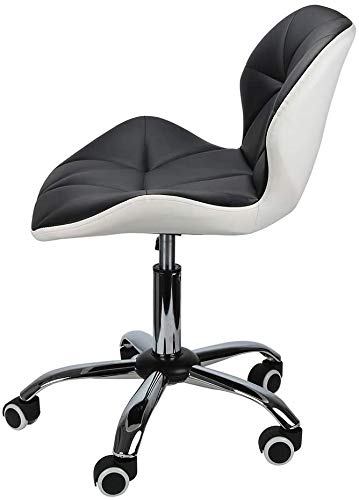 RZiioo Office Chair, PU Leather Desk Chair for Home Adjustable Height Swivel Chair Comfy Padded Computer Chair with Chrome Base Home Office Furni