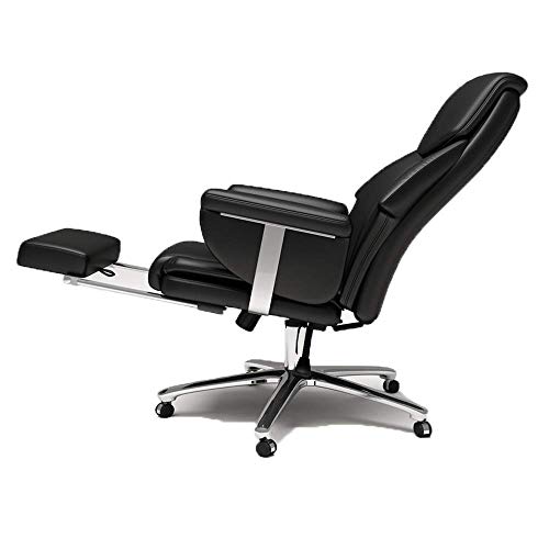 MU Swivel Chair Boss Chair, Ergonomic Executive Office Chair, Leather Large Capacity Swivel Height Adjustable Thick Padding, Suitable for Home an