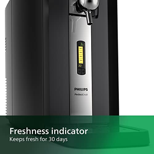 Philips PerfectDraft Beer Keg Machine - Home Beer Draft System with LCD Display, 6L Kegs, 70W (HD3720/25)