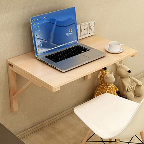 MYYINGELE Simple Household Folding Table, Wall-Mounted Dining Table, Home Office Children Study Desk, Small Square Table With 2 Brackets, Writing
