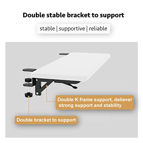 HONJIE Computer Desk Extension Board, Suitable for Office desks, Sturdy Mouse arm Support, Computer Desk Extender, Suitable for Home and Office (