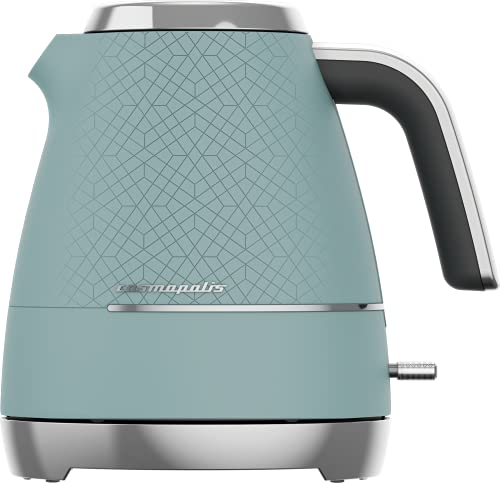 Beko Cosmopolis Dome Kettle WKM8307T, Retro Duck Egg Teal Design, 1.7L Capacity 3000 W, Includes Removable Lid, Easy Pour Spout & Boil Dry Protec