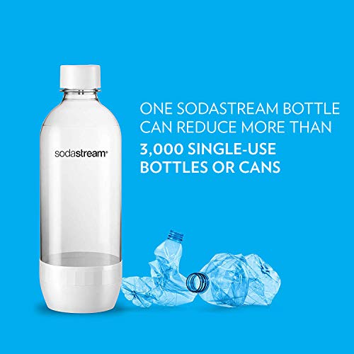 SodaStream 2 x 1 Litre White Carbonated Bottle
