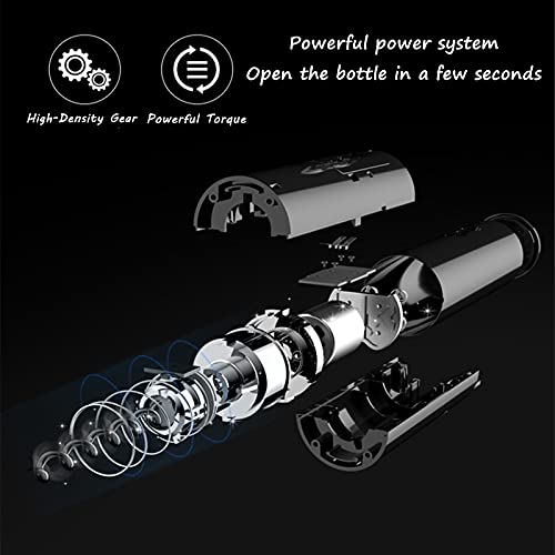 IraXpro Electric Wine Opener,Automatic Wine Bottle Opener,Electric Wine Opener Cordless,Battery Operated Wine Opener with Foil Cutter,One-Click B