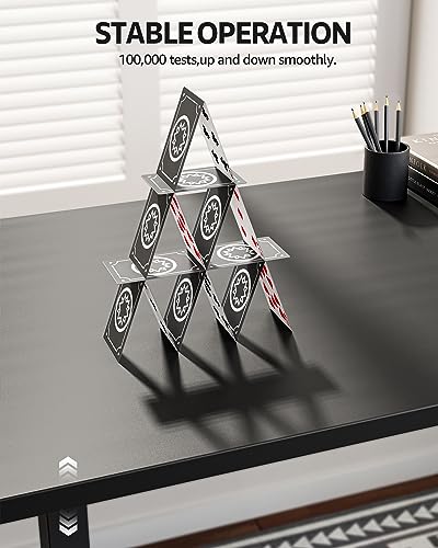 SIAGO Electric Standing Desk Adjustable - 48 x 24 Inch Sit Stand Desk with Cable Management - 3 Memory Preset Adjustable Height Stand up Computer