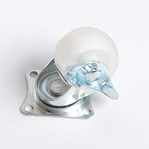 MU Swivel Castor Wheels Pp Heavy Duty Castors for Small Home Office Furniture Industrial Work Cart Separately,2" Plates Stem with Brake