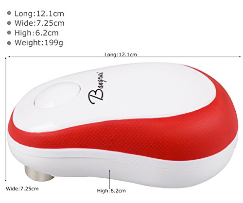Bangrui Kitchen Automatic Safety Cordless One Tin Touch Electric Can Opener Intellectual Electric Can Opener:Smooth Edge,Stop Automatically,a Goo