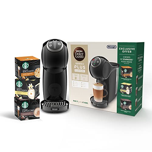 De'Longhi Nescafe Dolce Gusto Genio S Plus Automatic Machine, Capsule Coffee Machine, Espresso Boost, Cappuccino, Energy Saving, Including 3 boxe