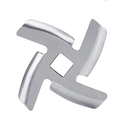 Chef Meat Grinder Blade Spare Part Stainless Steel Kitchen Food Meat Chopper Crusher Mincer Cutter Replacement for Electric or Manual(Pack of 2)(