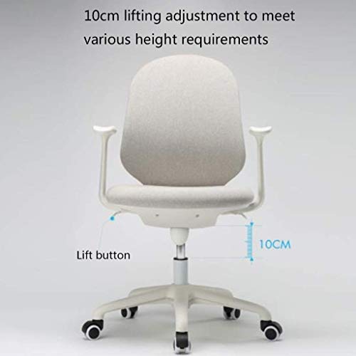MMAXZ Chairs,Office-Chair Home Leisure Adjustable Swivel Gaming Desk-Chair Ergonomic Task Computer-Chair with Armrests(Color : Gray, Size : 85 *