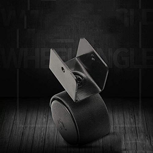 GTYT Furniture Caster Swivel Casters Wheels 4 X Castor Wheel U-Clamp Swivel Castor For Baby Cot Plastic Caster 18mm Black Non-slip