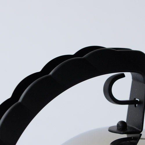 Alessi 9091 FM Officina HOB Kettle with Steel Bottom, Silver, 7.5" x 6.5" x 6.5"