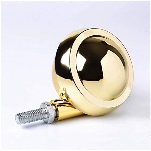 GTYT 5pcs Furniture Casters For Carpet, Alloy 2.5 Inches Swivel Castor Wheel, With Threaded Stem, Metal Casters