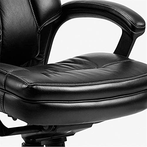 YT.JYUERI Relax Comfortably Safe Ergonomic Chair Office High Back Adjustable Managerial Home Desk Swivel Computer Cowhide Leather Chair with Lumb