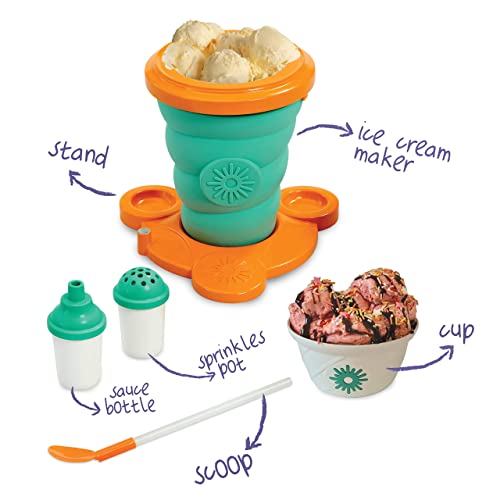 ChillFactor Ice Cream Maker with rapid freeze technology Make homemade ice cream in minutes Freeze Squeeze Enjoy Children's Kitchen toy for boys