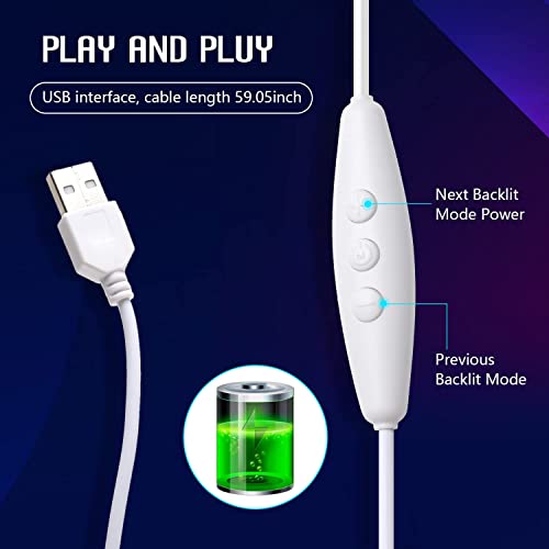 Premium Acrylic Computer Keyboard Stand,366 Kinds RGB LED Backlit Keyboard Tray,Gaming Keyboard USB Interface Titled Keyboard Stand,Clear Acrylic