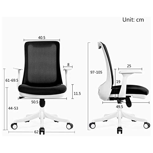 n/a Mid Back Black Mesh Swivel Ergonomic Task Office Chair with Adjustable Lumbar Support and Armrest