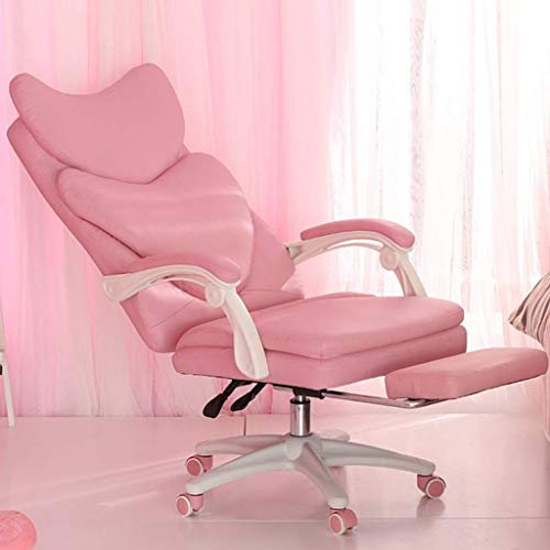 SCDBGY Ygqbgy Computer Chair Furniture/Home Office Furniture Pink Girl Leather Chair Office Boss Chair Comfortable Office Chair Sitting Chair for