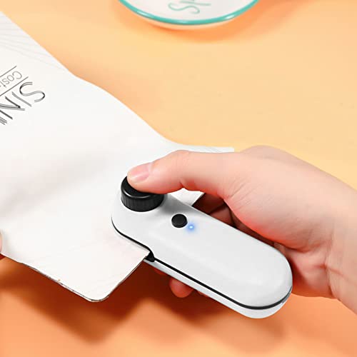 Hoxfly Mini Bag Sealer, 2 in 1 Heat Sealer and Cutter, Mini Heat Bag Sealing Machine, Handheld Heat Vacuum Sealer, Fresh Bag Resealer, USB Rechar