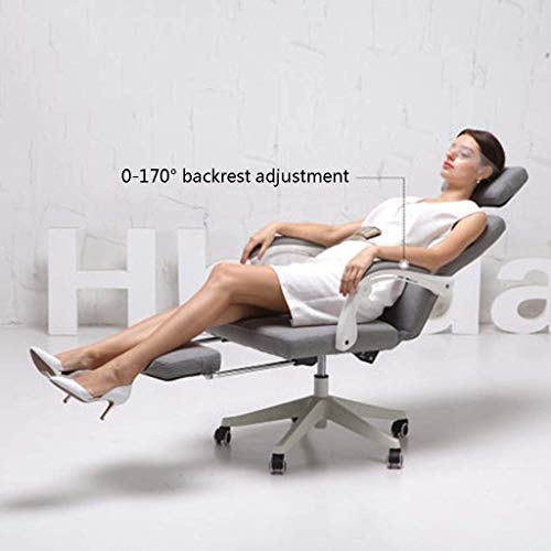 LZQDM Chairs,Swivel High Back Home Office Computer Desk Chairs Racing Chair with Headrest and Lumbar Support (Color : Gray, Size : 114 * 70 * 70c