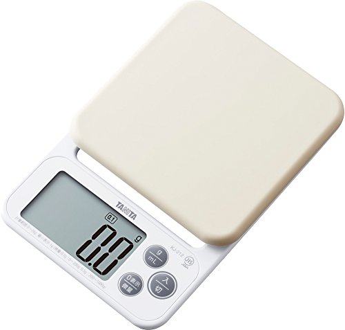 Tanita KJ-212 WH Cooking Scale, Kitchen Scale, Cooking with Silicone Cover, Digital, 4.4 lbs (2 kg), 0.04 oz (0.1 g), White, Washable Cover