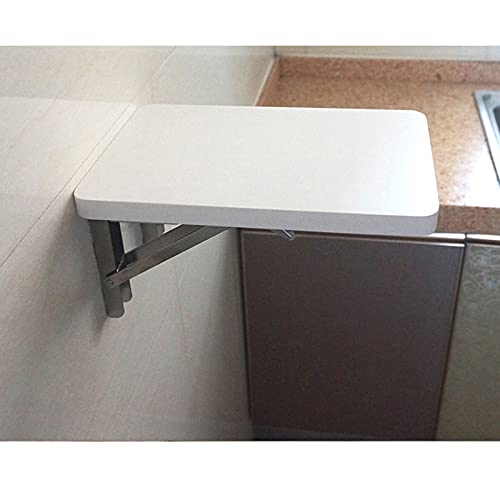 SKOAJAS Wall Table Folding for Kitchen, Breakfast Bar Table, Compact Small Space Dining Table Computer Desk Workstation Wall Mounted Drop Leaf De