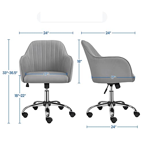 LEIGE Ergonomic Office Chair Desk Office Chair for Home Office, Light Gray Conference Chairs (Color : Argento, Size : Light Grey)