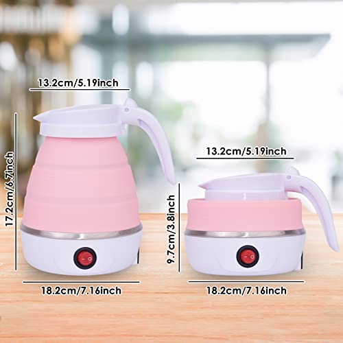 Foldable Electric Kettle, Portable Kettle for Travel, Silicone Electric Water Boiler, Tea Heater, Coffee Maker, Collapsible Kettle