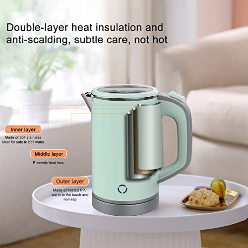 HotTopStar Electric Kettles 600W, 800ml Stainless Steel Kettle, Portable Mini Electric Kettle, Compact Travel Electric Kettles, Auto Shut-Off & B