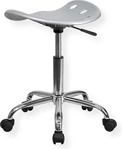 Flash Furniture Barstool, Chrome, Silver, 38.1 x 43.18 x 65.41 cm