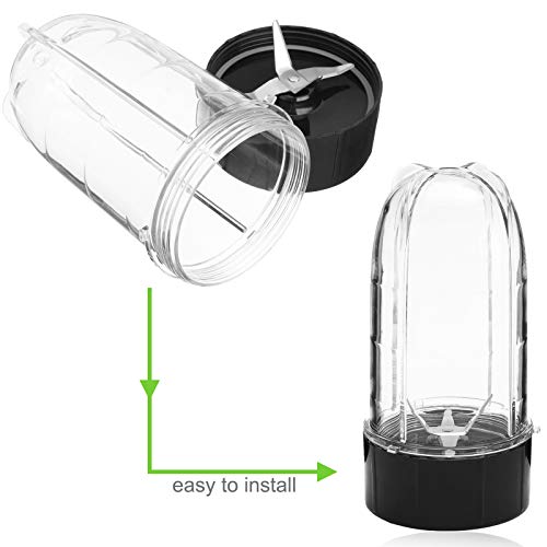 Cross Blades for The Original Magic Bullet Blender 200w and NutriBullet Magic Kitchen Express 250w MB1001 Series - with Mixer Blade Rubber Seal R