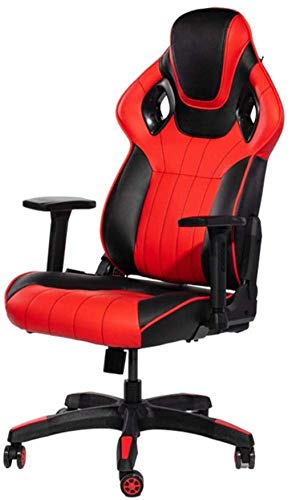 HJW Gaming Chair Computer Chair Home Office Chair Strong and Durable Reclining Racing Chair Adjustable Chair Armchair,Red,116-124X52X55Cm