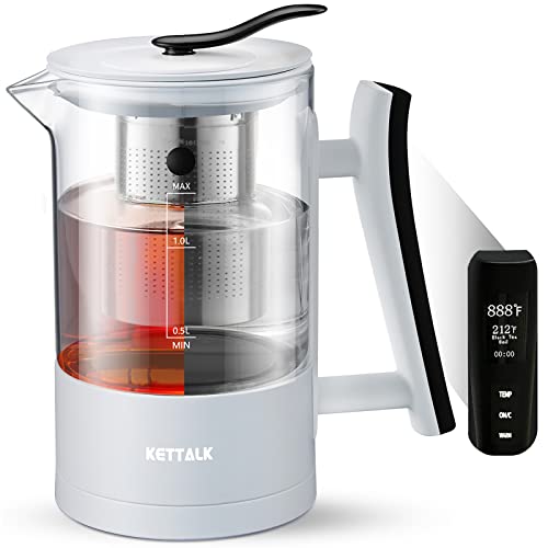 Electric Kettle,1.2L Electric Tea Kettle With Touch Control, Smart Temperature Control Hot Water Kettle With Removable Infuser,Tea Maker Coffee P