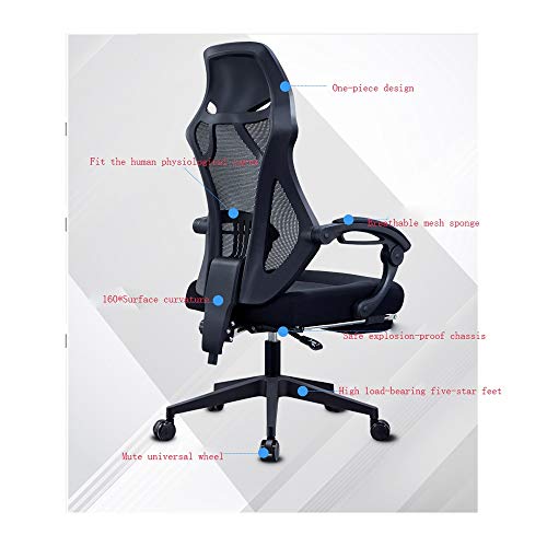 LZQDM Home Computer Chair, Comfortable Office Chair, Reclining Game Chair, Ergonomic Swivel Chair Computer Gaming Chair
