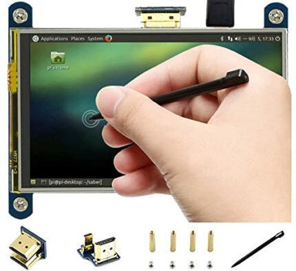 4 inch HDMI LCD IPS Display 800x480 Resolution Resistive Touch Screen HDMI Interface for Raspberry Pi 4B/3B+/3B/2B/B+/A+/Zero W,Support Raspbian/