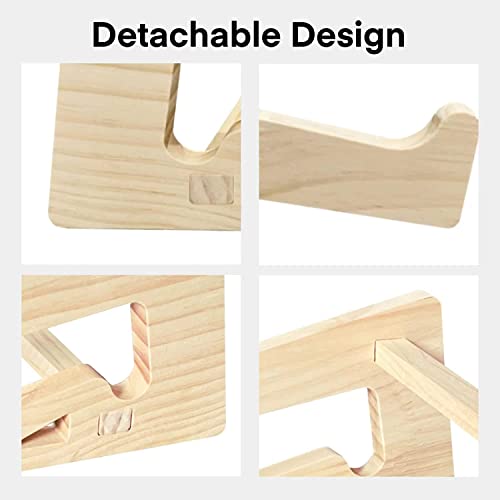 Laptop Stand for Desk, Laptop Riser Computer Stand Wooden MacBook Stand, Ergonomic Laptop Holder Compatible with MacBook/Dell/HP/Lenovo 10-17 Lap