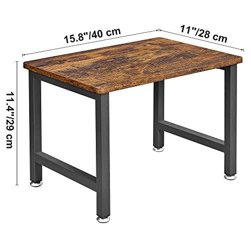 HOMCENES Vintage Printer Stand, Industrial Printer Table Rack, Desktop Mobile Printer Cart, Storage Rack Under Desk, Sturdy Little Printer Desk,