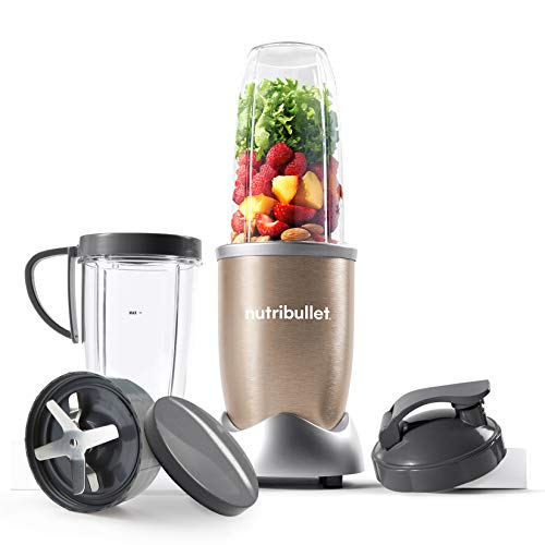 NutriBullet NBLP9 900W Blender Champagne Multi-Function Cold Beverage Smoothie Maker- 2 Cup Sizes and Stay Fresh Lid