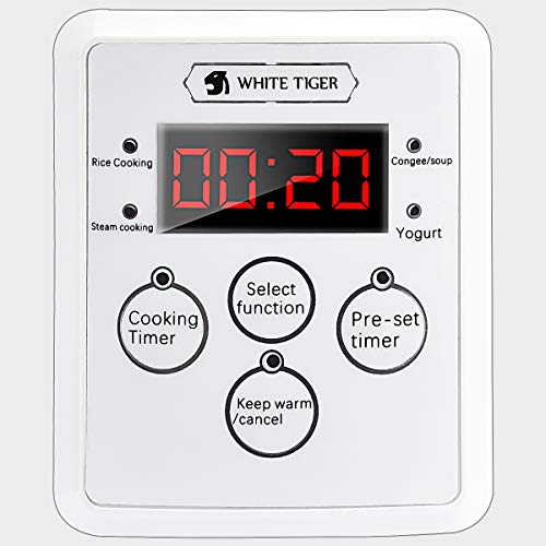 HOMCORT 2.0L Small Rice Cooker, 25 Minutes Fast Cooking with Keep Warm Function, 3 Cups for 2-4 People (Gold)